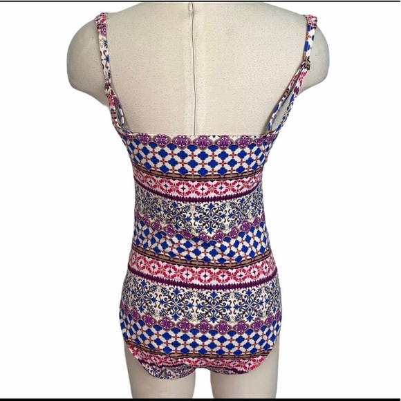 La Blanca multi print one piece swimsuit sz-12 - Picture 2 of 4
